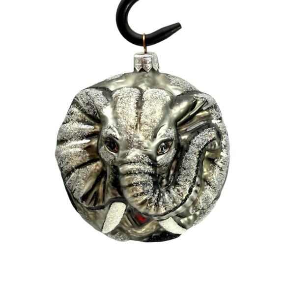 Elephant Glass Ornament Zoo Animal Desert Africa Asia Slavic Treasures Lucky EUC - Picture 2 of 10